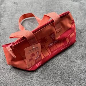Trader Joe's Mini Insulated Tote Bag NEW 1st Store Pasadena CA Art Peach